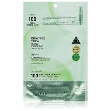 VT Cosmetics Cica Reti-A Reedle Shot 100 2Step Hydrogel Mask mască intensă cu hidrogel pentru netezirea pielii si inchiderea porilor