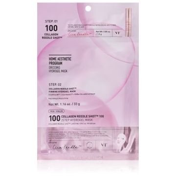 VT Cosmetics Collagen Reedle Shot 100 2Step Hydrogel Mask mască intensă cu hidrogel cu efect de întărire
