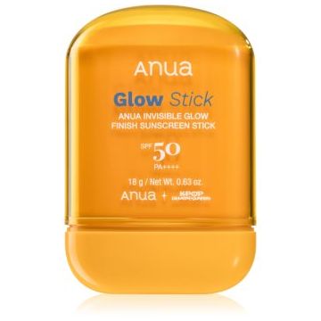Anua K-Pop Demon Hunters Invisible Glow Finish Sunscreen stick hidratant protector cu efect iluminator