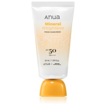 Anua K-Pop Demon Hunters Mineral Weightless Finish Sunscreen crema fata iluminatoare de protectie SPF 50