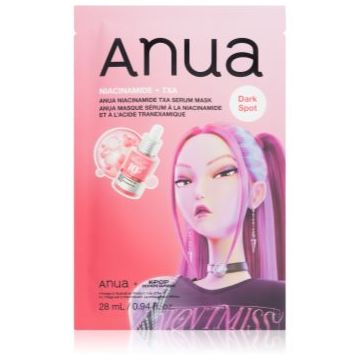 Anua K-Pop Demon Hunters Niacinamide TXA Serum Mask mască textilă iluminatoare cu efect de hidratare