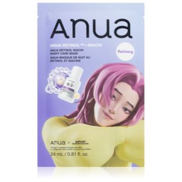 Anua K-Pop Demon Hunters Retinol Niacin Night Care Mask mască de noapte pentru reînnoirea pielii pentru riduri