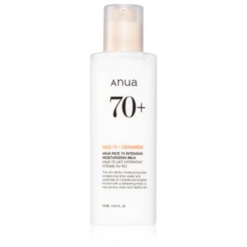 Anua Rice 70 Intensive Moisturizing Milk lapte hidratant, cu efect de iluminare faciale