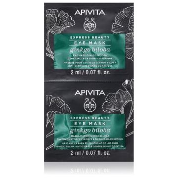 Apivita Express Beauty Eye Mask Gingko Biloba mască pentru zona ochilor impotriva cearcanelor