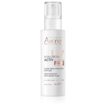 Avène Hyaluron Activ UV Triple Efficacy Anti-Aging Fluid protective fluid cu acid hialuronic