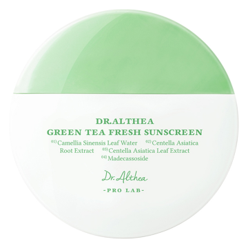 Crema de fata cu protectie solara SPF 50+ PA++++ Green Tea Fresh, 45 ml, Dr. Althea