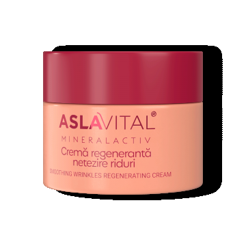 Cremă Regenerantă De Noapte Pentru Netezirea Ridurilor, Cu Argilă Naturală și Skinectura Pentru Ten Sensibil Aslavital Mineralactiv, 50 Ml