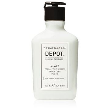 DEPOT 400 SHAVE SPECIFICS NO. 402 PRE & POST SHAVE EMOLLIENT FLUID balsam after shave