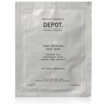DEPOT NO. 807 RELAXING FACE MASK masca calmanta si hidratanta pentru barbati