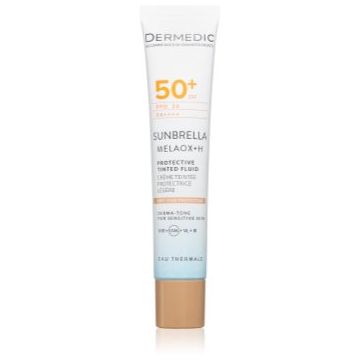 Dermedic Sunbrella Protective Tinted Fluid crema de fata cu efect de protectie SPF 50+
