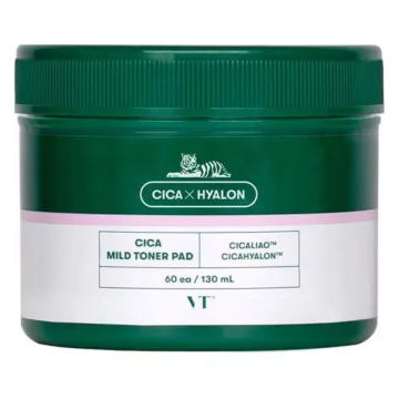 Dischete exfoliante Cica Mild Toner Pads, 60 bucati, VT Cosmetics