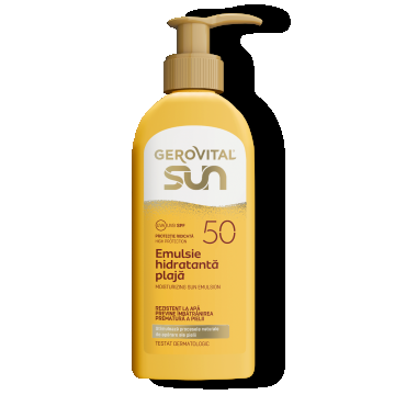 Emulsie Hidratantă Protecție Solară Spf50 - Protecție Ridicată și Hidratare, Gerovital Sun, 200 Ml