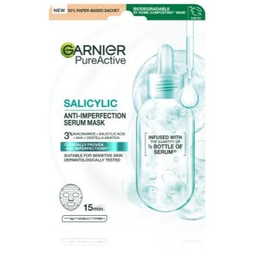 Garnier Textil Masks Hydra Bomb mască textilă hidratantă cu acid hialuronic