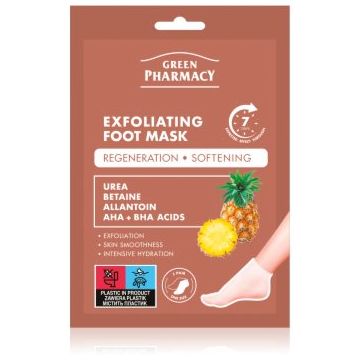 Green Pharmacy Foot Care Exfoliating Foot Mask mască regeneratoare pentru picioare și unghii
