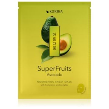 KORIKA SuperFruits Avocado - Nourishing Sheet Mask mască textilă nutritivă