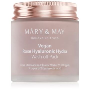 Mary&May Rose Hyaluronic Hydra Wash off Pack mască facială intens hidratantă cu efect calmant