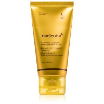 medicube Kojic Acid Tumeric Night Wrapping Mask mască iluminatoare pentru ten mat și neuniform pentru noapte