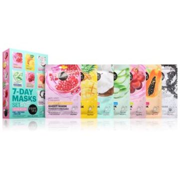 Organic Shop 7-Day Masks Set Glow Better set de măști textile