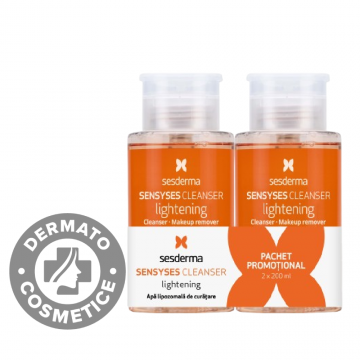 Pachet Apa lipozomala de curatare Sensyses Lightening, 2x200ml, Sesderma