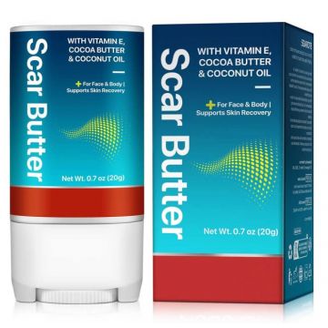 Unt pentru Cicatrici si Regenerare cu Vitamina E, Cacao si Cocos, Ten si Corp, 20g