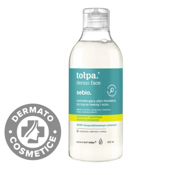 Apa micelara purifianta pentru ten gras si acneic Dermo Face Sebio, 400ml, Tołpa