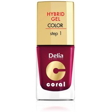 Delia Coral Hybrid Gel Color Step 1  Lac unghii 12 Delia Cosmetic