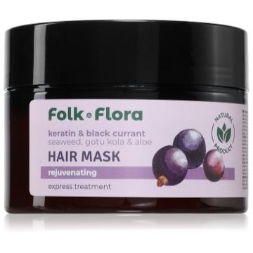 Folk & Flora Keratin & Black Currant masca de par regeneratoare