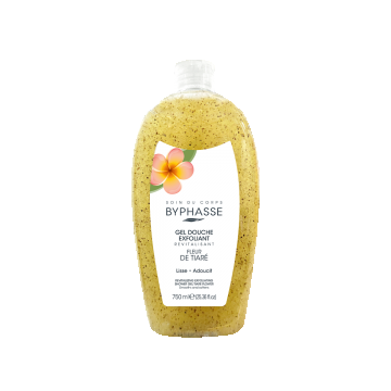 Gel de dus exfoliant cu Flori de Tiare, 750ml, Byphasse