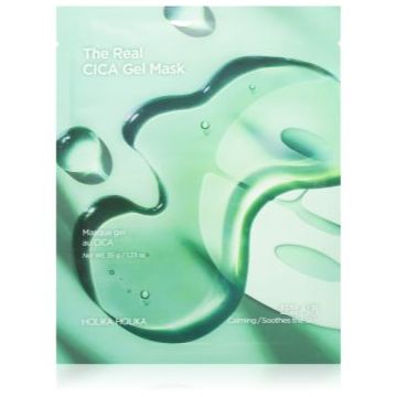 Holika Holika The Real CICA Gel Mask mască textilă calmantă cu efect de hidratare