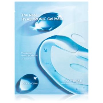 Holika Holika The Real Hyaluronic Gel Mask mască textilă hidratantă cu textura de gel