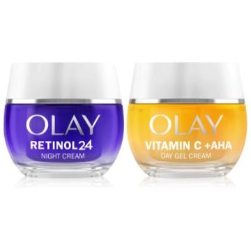 Olay Retinol 24 & Vitamin C + AHA set pentru îngrijirea tenului