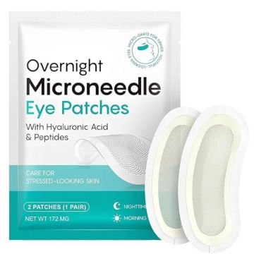 Plasturi pentru Ochi cu Microace, Efect Anti-Rid cu Acid Hialuronic si Peptide, 1 Pereche  (2 Bucati)