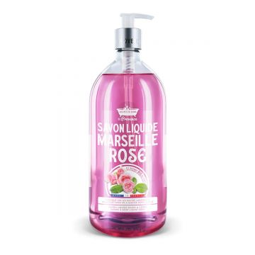 Sapun lichid de Marsilia cu Trandafir, 1l, Les Petites Bains de Provence